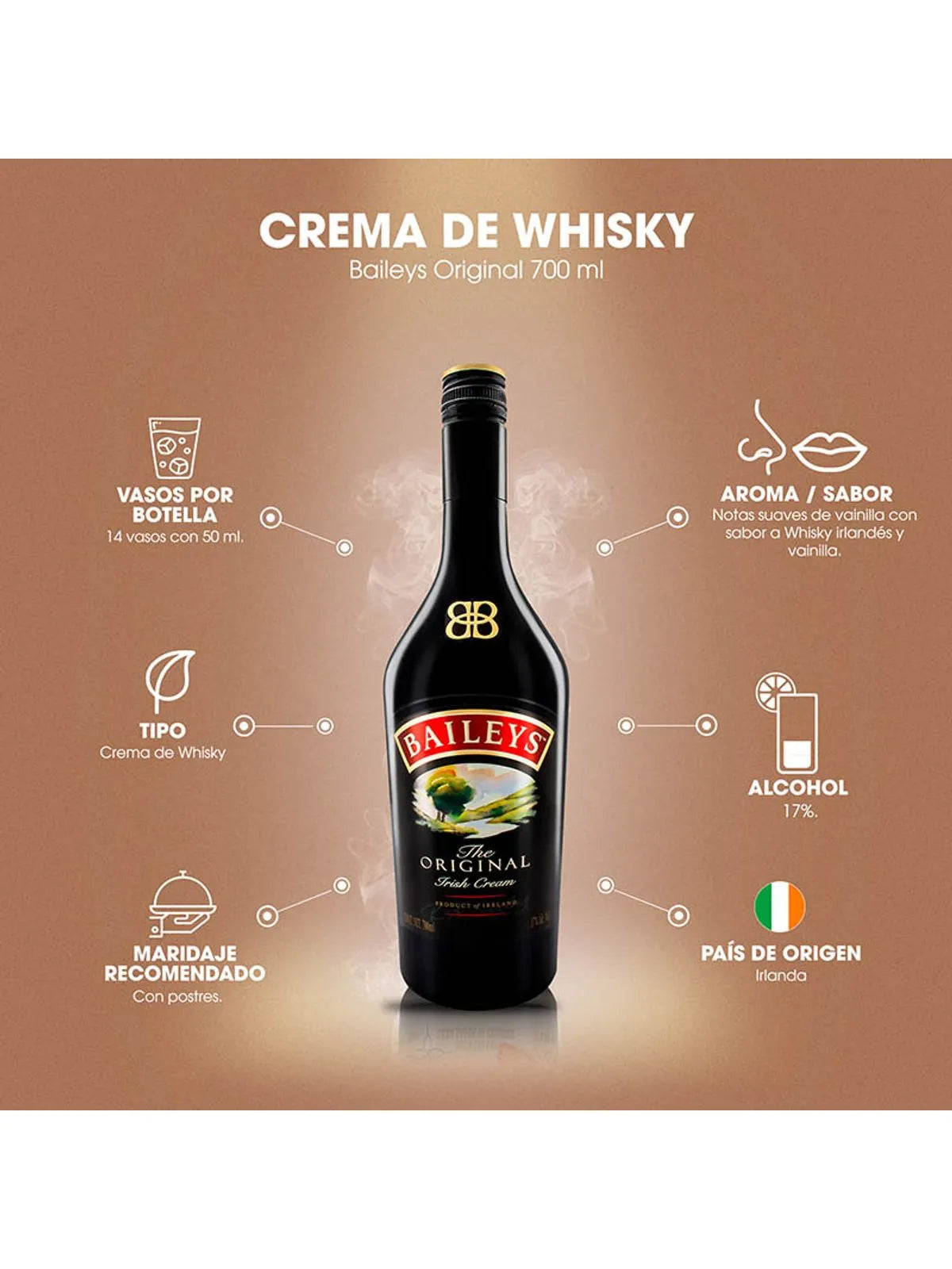 Crema de Whisky Baileys 700ml