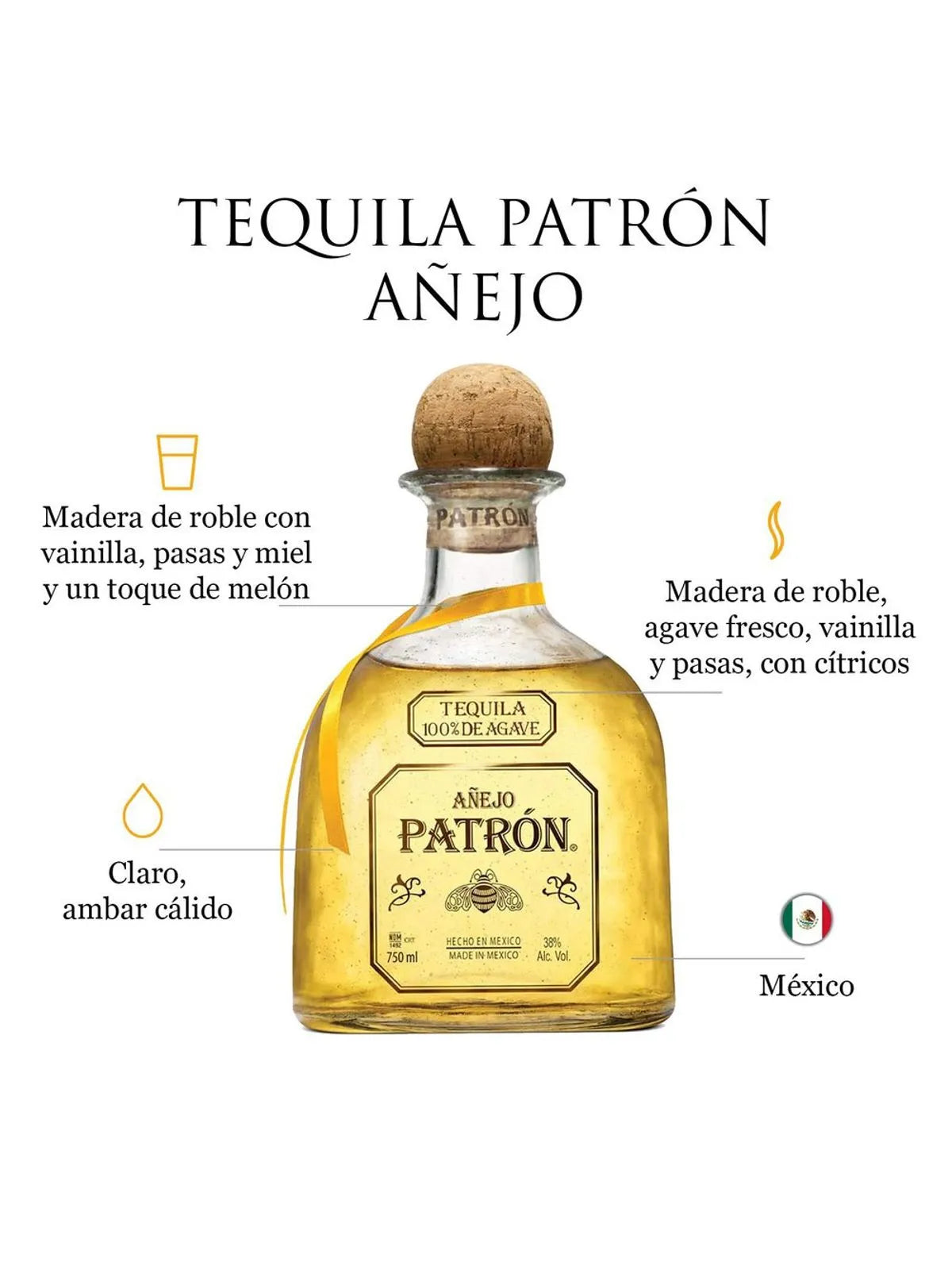 Tequila Patron Añejo 750ml
