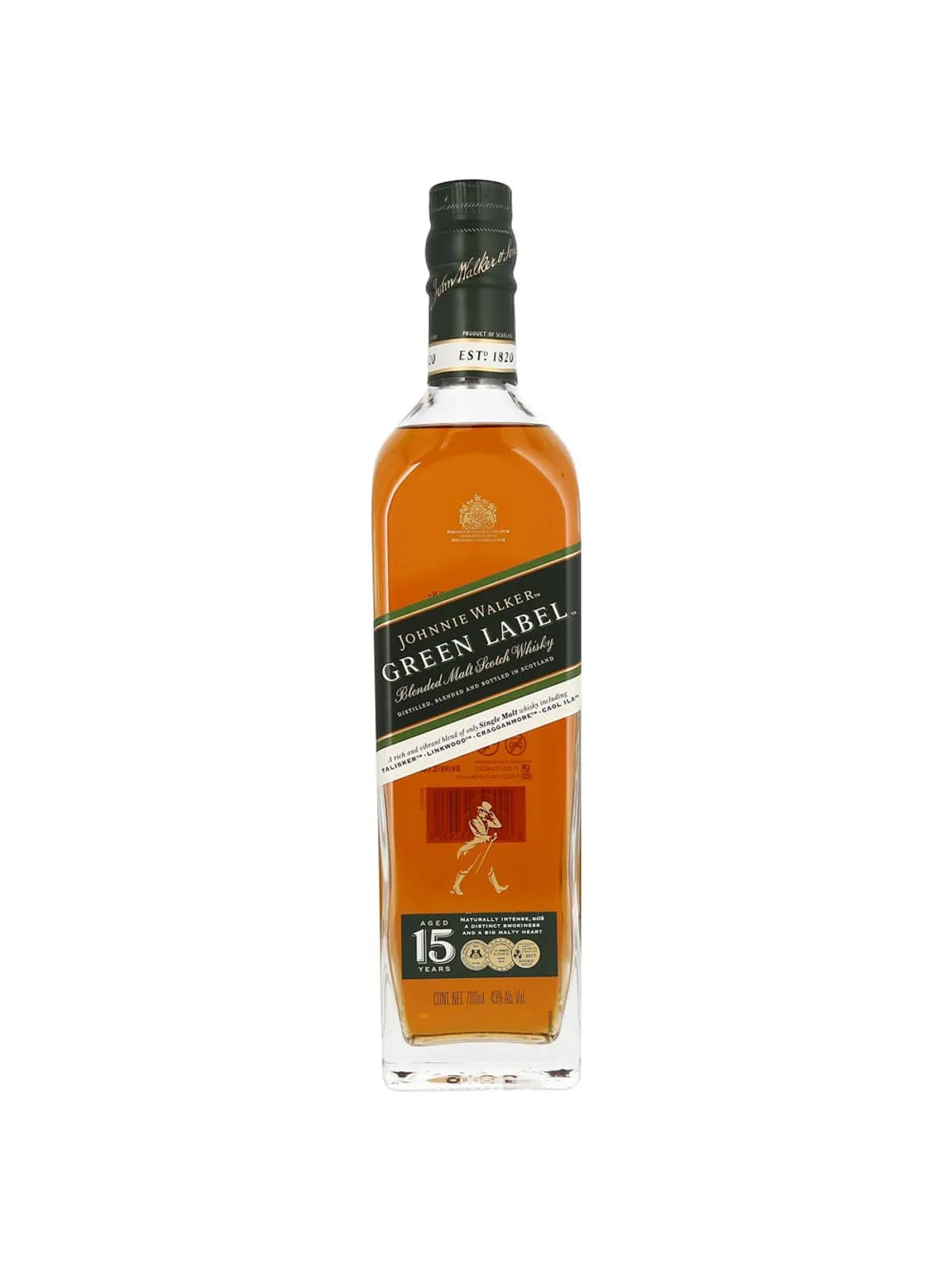Whisky Johnnie Walker Green Label 15 años 700 ml