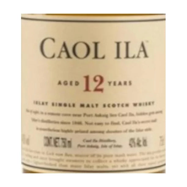 Whisky Caol Ila 12 Años 750 ml Caol Ila 12 Años