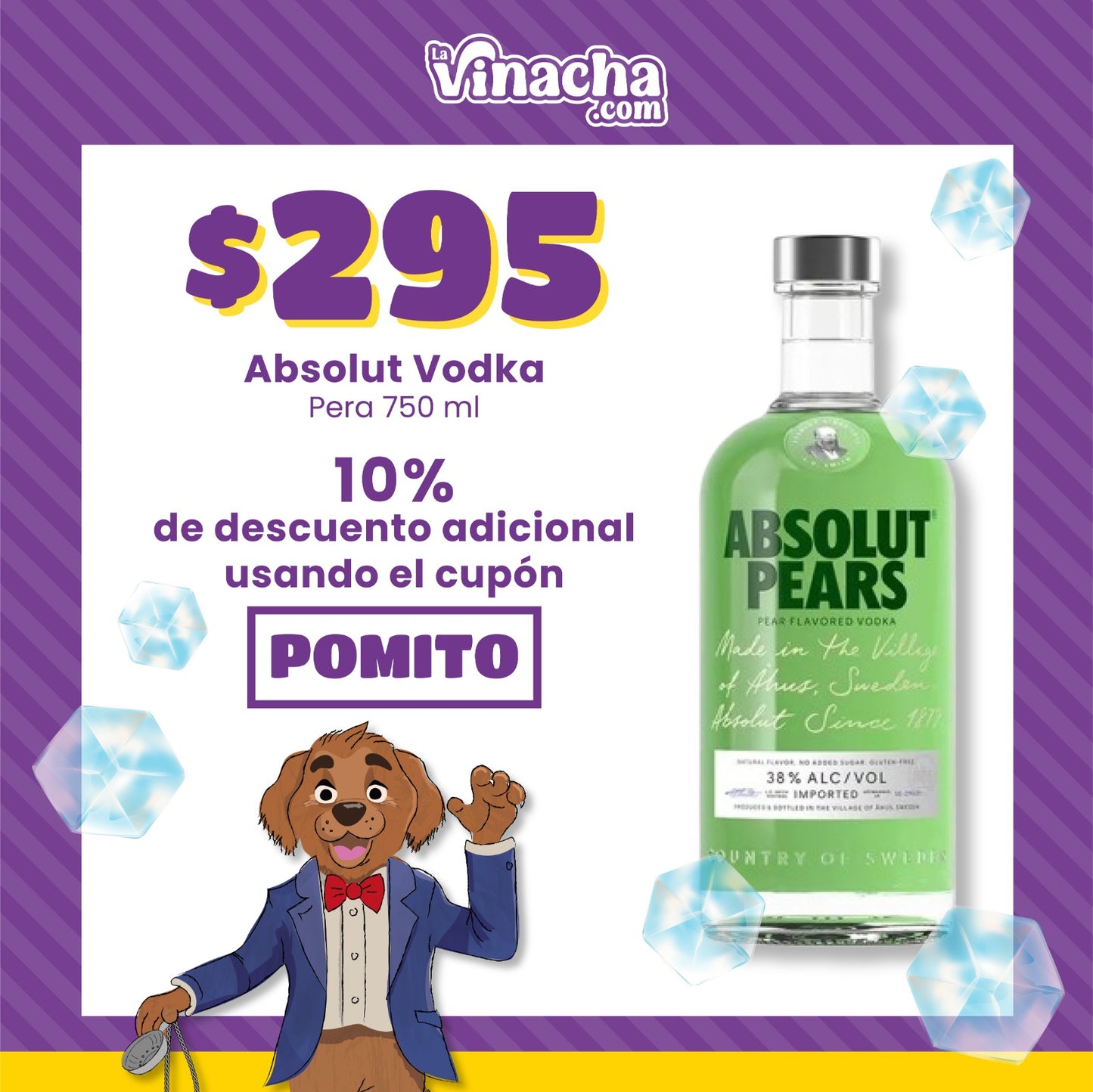 Vodka Absolut Pera 750ml