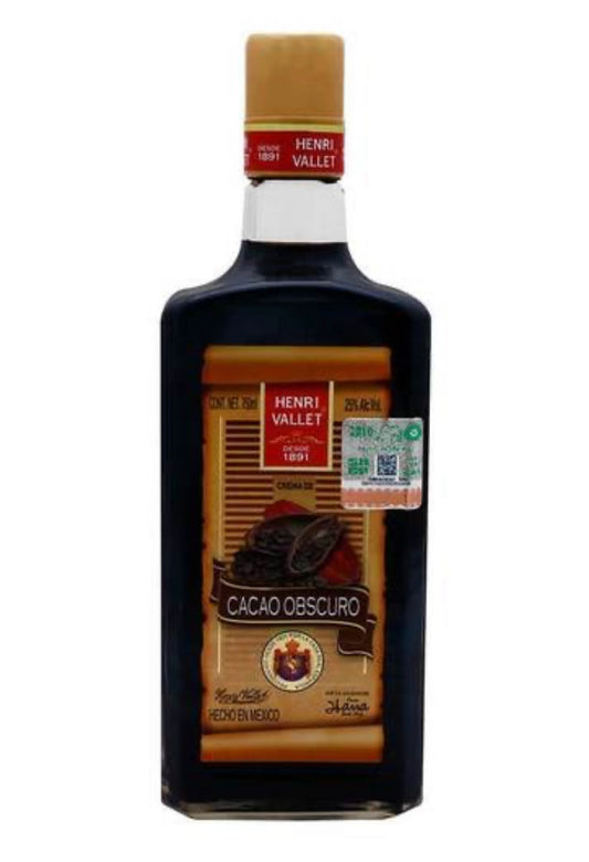 HENRI VALLET CREMA DE CACAO OSCURA 750 ml.