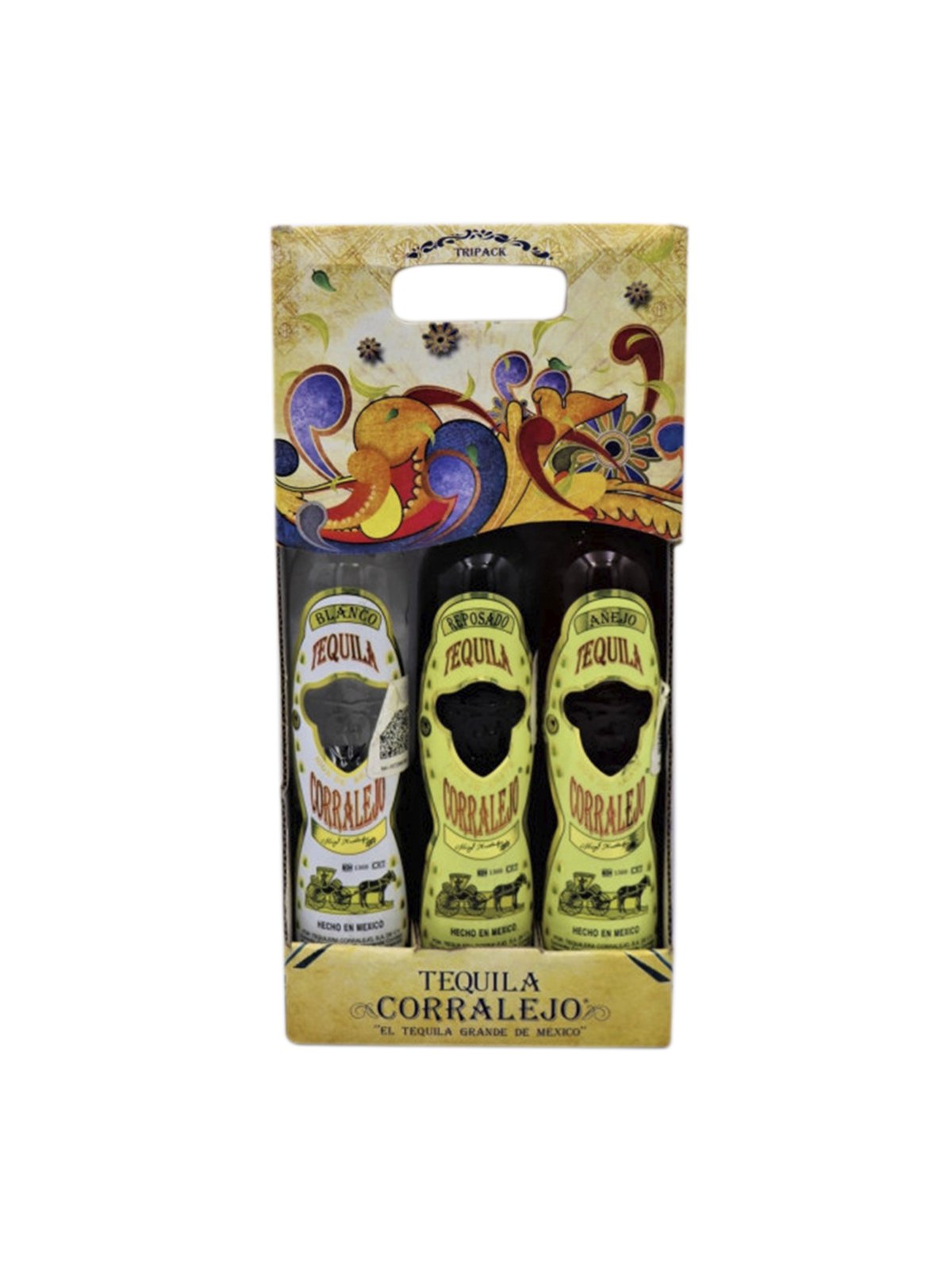 TEQUILA CORRALEJO ESTUCHE 3 MINIS (BCO.REP.AÑE) 100 ML. C/U