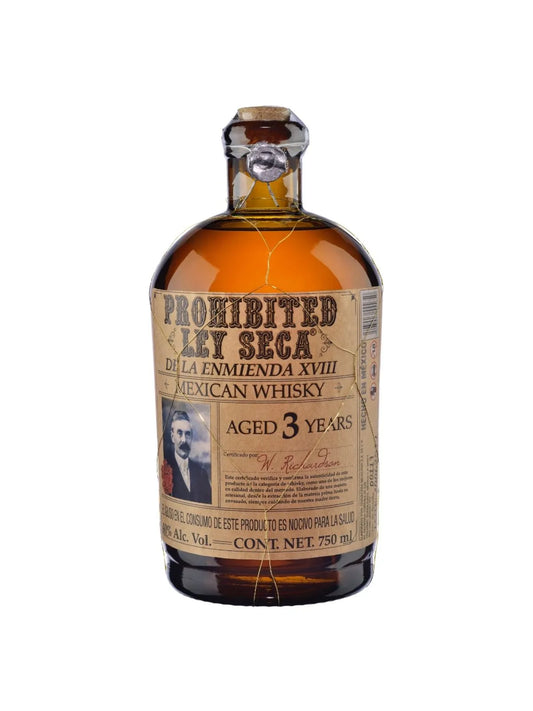 Whisky Prohibited Ley Seca 3 Años 750ml