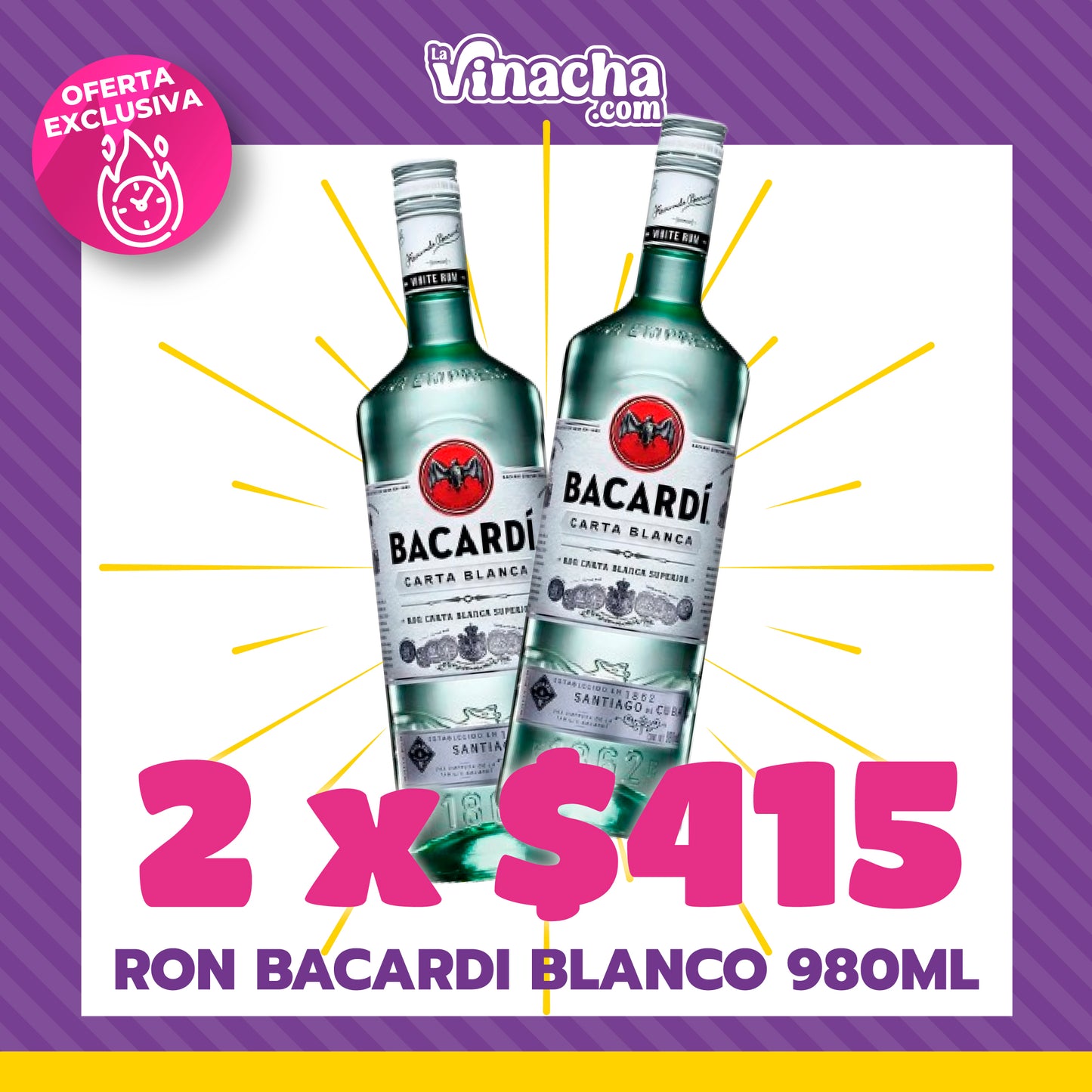 DUO BACARDI 980 ML.