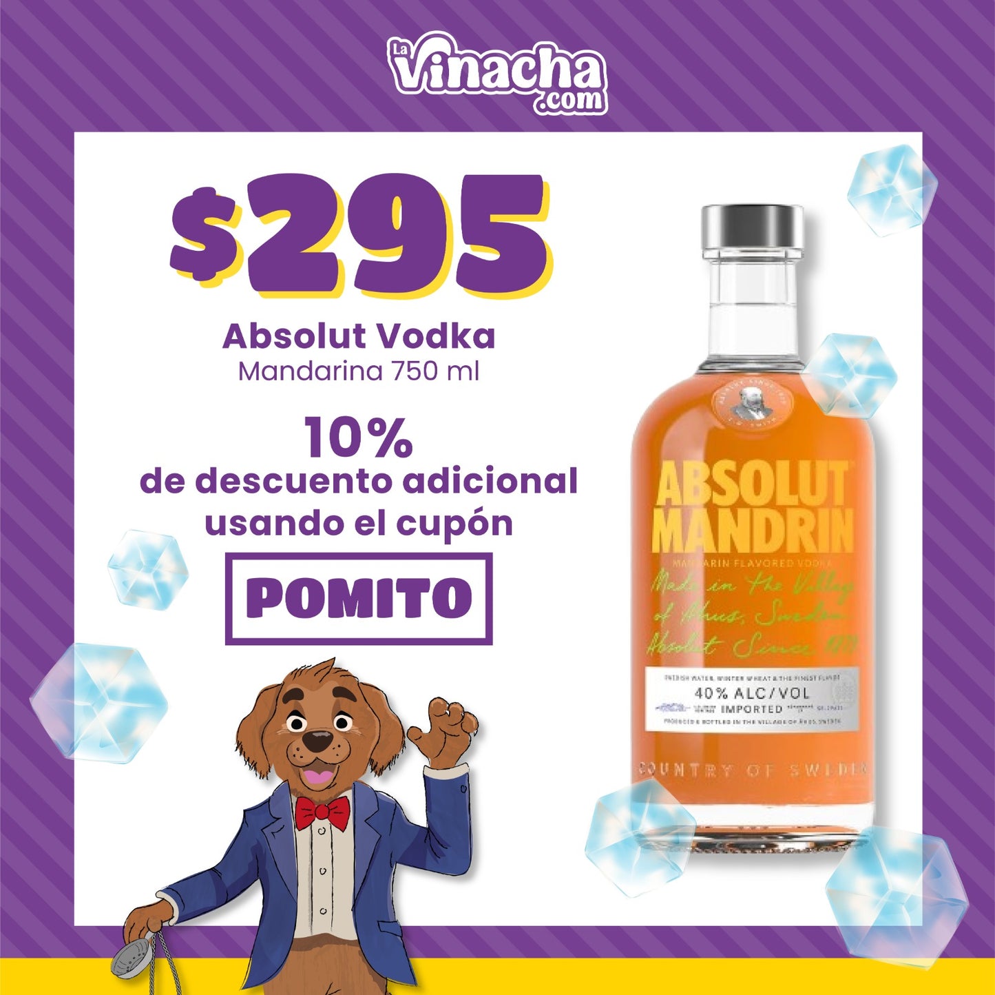 Vodka Absolut Mandarina 750 ml