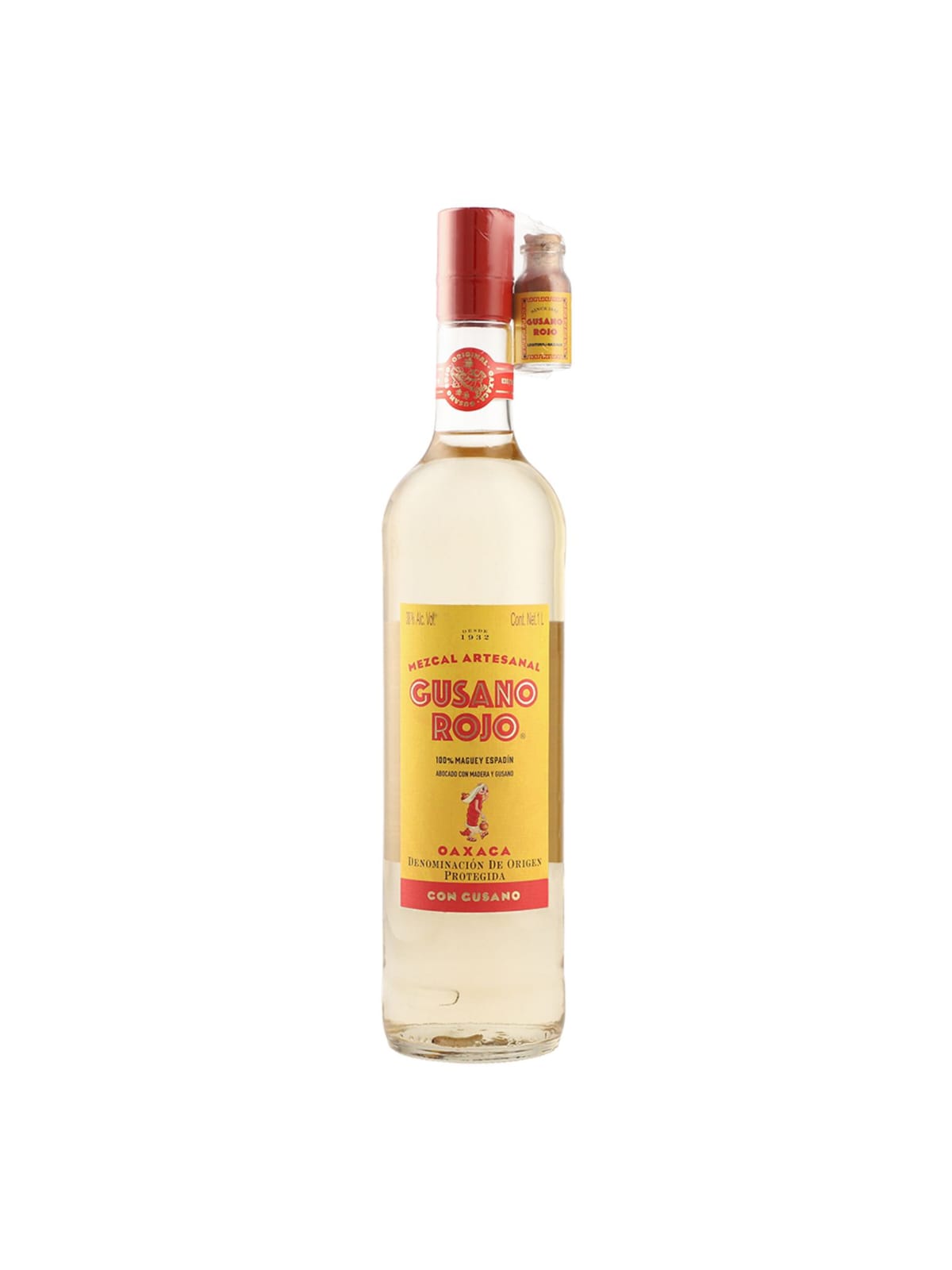 Mezcal Gusano Rojo 38% Vol Alc. 1L
